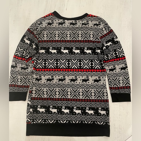 🎄No Boundaries Nordic Reindeer Lightweight Sweatshirt Sweater Top Size M 7-9 - Picture 3 of 6